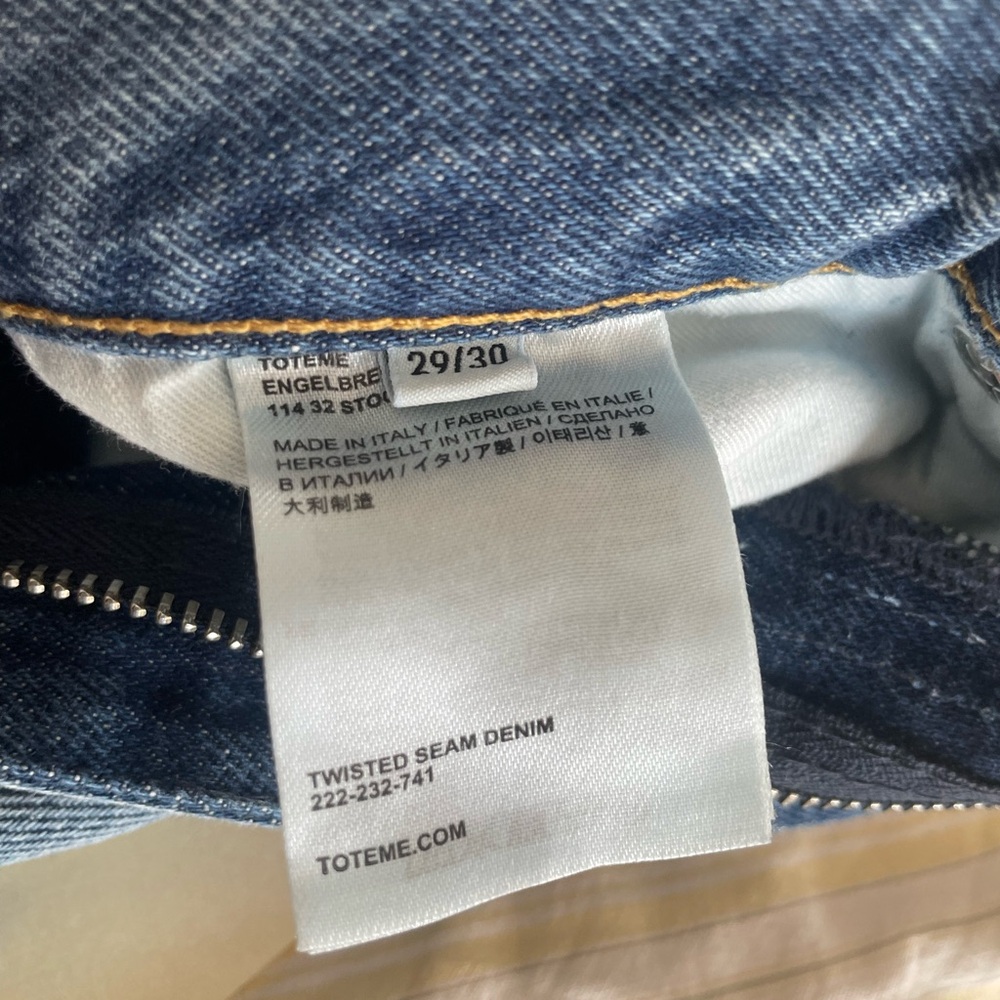 Toteme Twisted seam denim worn blue NWT - Picture 10 of 10